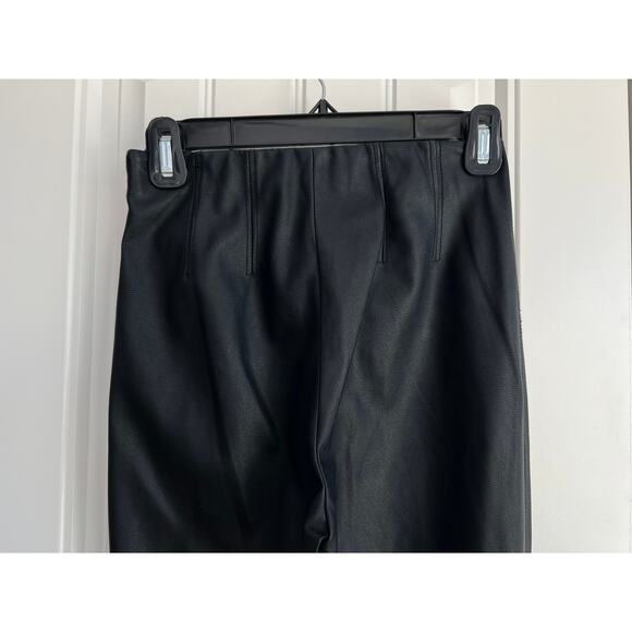 Rebecca Taylor Black Vegan Leather Ankle Pants - Women's Size 0 - Picture 5 of 11